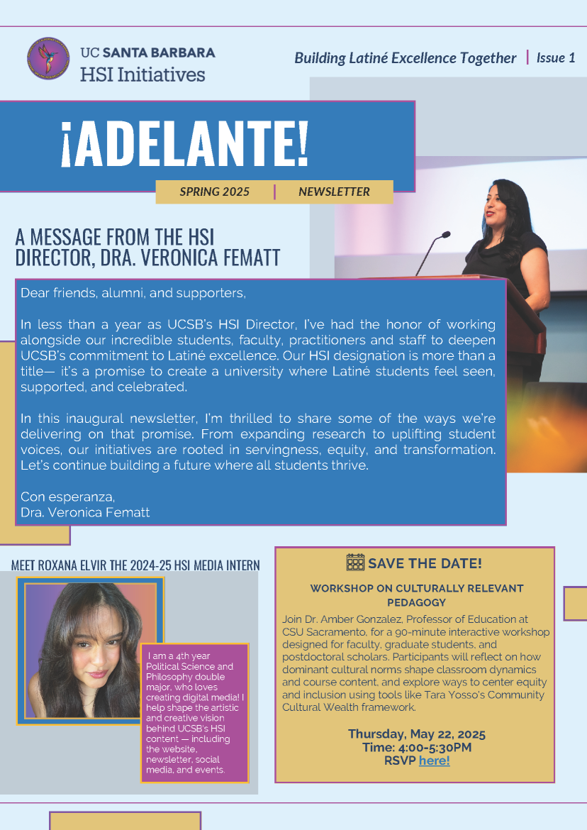spring 2025 adelante news letter page one